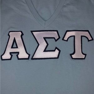 Alpha Sigma Tau light blue large T-shirt